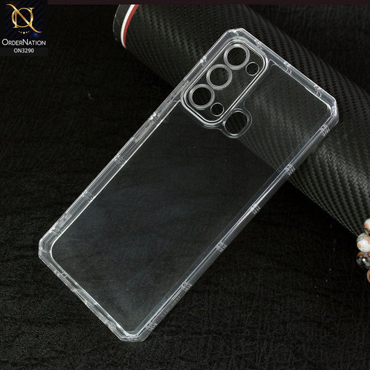 Itel Vision 3 Cover -  Four Sided Airbag With Camera Protection Clear Transparent Soft Case