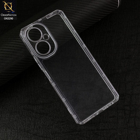 Tecno Camon 19 Cover -  Four Sided Airbag  Clear Transparent Soft Case