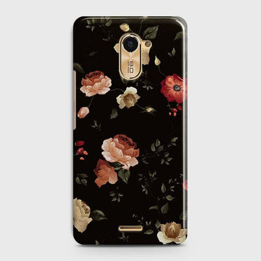Infinix Hot 4 / Hot 4 Pro Cover - Matte Finish - Dark Rose Vintage Flowers Printed Hard Case with Life Time Colors Guarantee