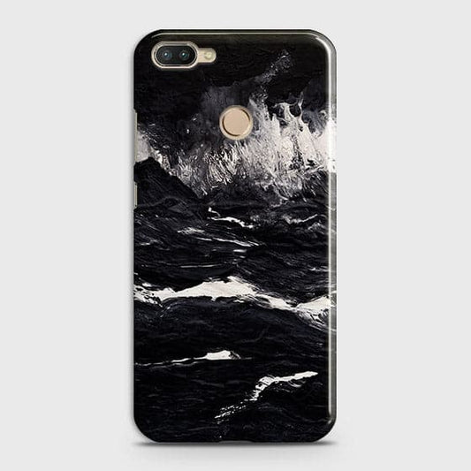 Infinix Hot 6 Pro Cover - Black Ocean Marble Trendy Printed Hard Case with Life Time Colors Guarantee