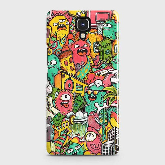 Infinix Note 4 / X572 Cover - Matte Finish - Candy Colors Trendy Sticker Collage Printed Hard Case with Life Time Colors Guarantee