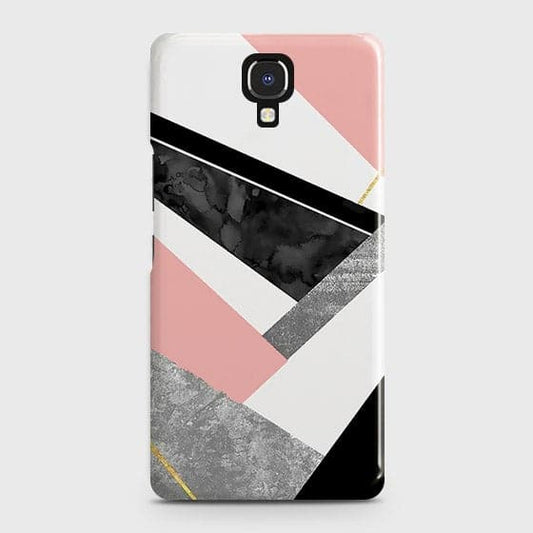 Infinix Note 4 / X572 Cover - Matte Finish - Geometric Luxe Marble Trendy Printed Hard Case with Life Time Colors Guarantee
