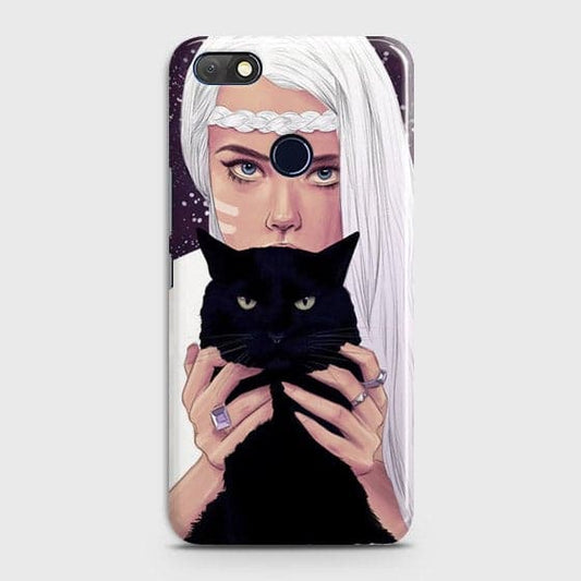 Infinix Note 5 Cover - Trendy Wild Black Cat Printed Hard Case with Life Time Colors Guarantee
