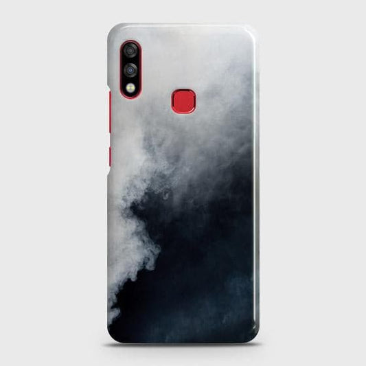 Infinix Hot 7 Pro Cover - Matte Finish - Trendy Misty White and Black Marble Printed Hard Case with Life Time Colors Guarantee
