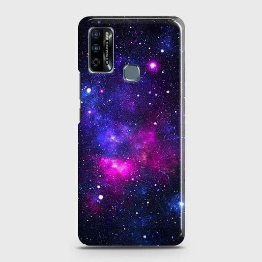 Infinix Hot 9 Play Cover - Dark Galaxy Stars Modern Printed Hard Case with Life Time Colors Guarantee