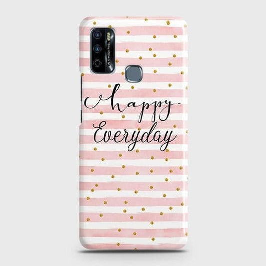 Infinix Hot 9 Play Cover - Trendy Happy Everyday Printed Hard Case with Life Time Colors Guarantee