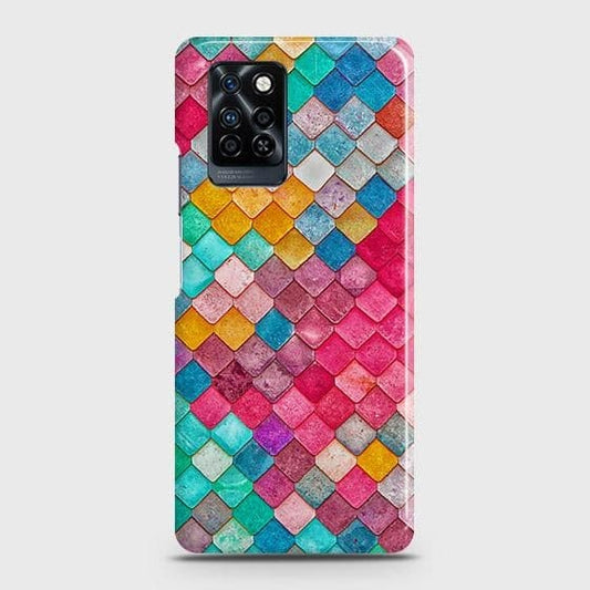 Infinix Note 10 Pro Cover - Chic Colorful Mermaid Printed Hard Case with Life Time Colors Guarantee