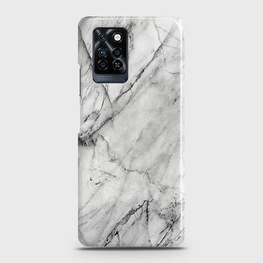 Infinix Note 10 Pro Cover - Matte Finish - Trendy White Marble Printed Hard Case with Life Time Colors Guarantee