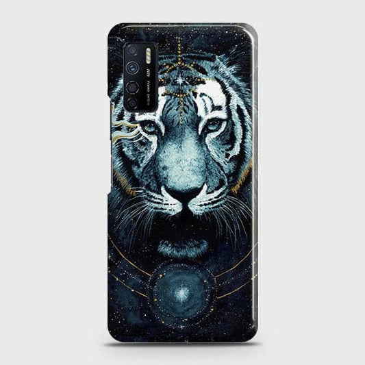 Infinix Note 7 Lite Cover - Vintage Galaxy Tiger Printed Hard Case with Life Time Colors Guarantee