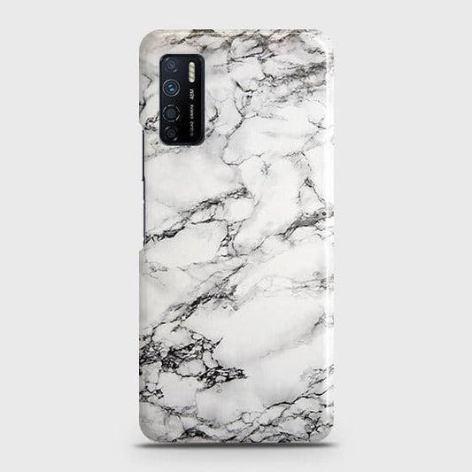 Infinix Note 7 Lite Cover - Matte Finish - Trendy Mysterious White Marble Printed Hard Case with Life Time Colors Guarantee