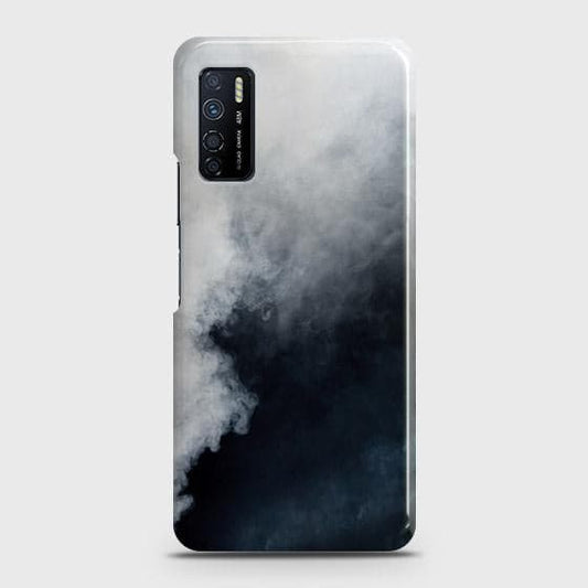 Infinix Note 7 Lite Cover - Matte Finish - Trendy Misty White and Black Marble Printed Hard Case with Life Time Colors Guarantee