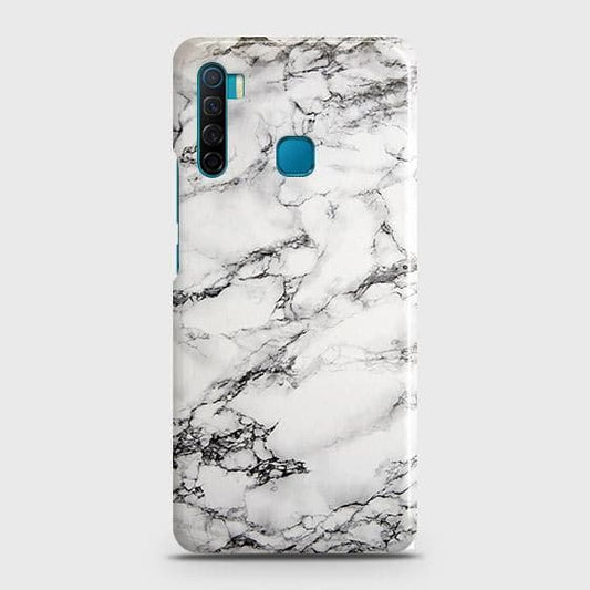 Infinix S5 Cover - Matte Finish - Trendy Mysterious White Marble Printed Hard Case with Life Time Colors Guarantee