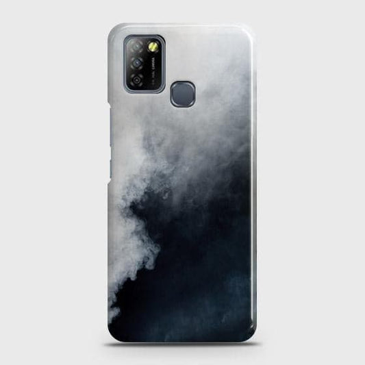 Infinix Smart 5 Cover - Matte Finish - Trendy Misty White and Black Marble Printed Hard Case with Life Time Colors Guarantee
