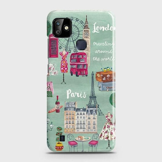 Infinix Smart HD 2021 Cover - Matte Finish - London, Paris, New York ModernPrinted Hard Case with Life Time Colors Guarantee