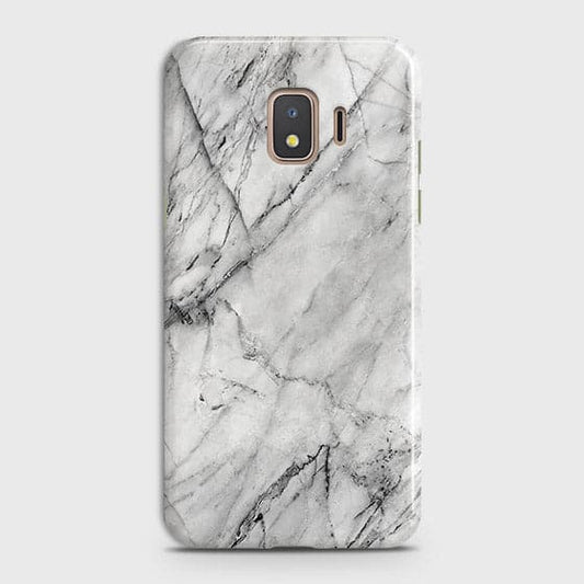 Samsung Galaxy J2 Core 2018 Cover - Matte Finish - Trendy White Floor Marble Printed Hard Case with Life Time Colors Guarantee - D2
