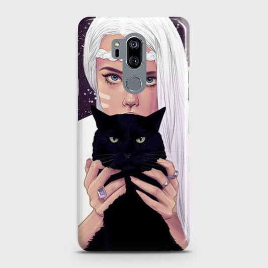 LG G7 ThinQ Cover - Trendy Wild Black Cat Printed Hard Case with Life Time Colors Guarantee