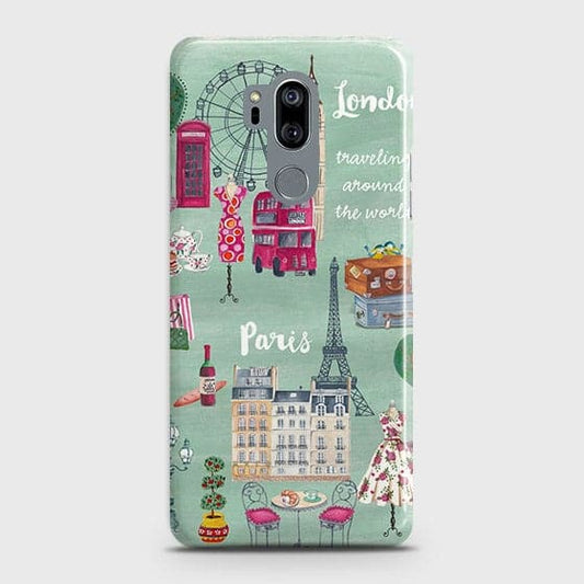 LG G7 ThinQ Cover - Matte Finish - London, Paris, New York ModernPrinted Hard Case with Life Time Colors Guarantee ( Fast Delivery )