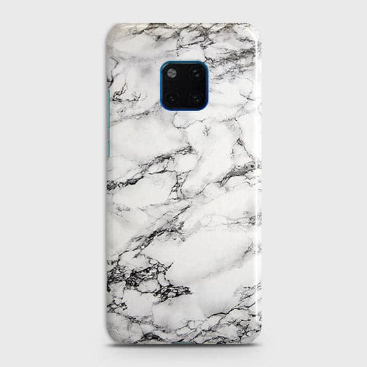 Huawei Mate 20 Pro Cover - Matte Finish - Trendy Mysterious White Marble Printed Hard Case with Life Time Colors Guarantee ( Fast Delivery )