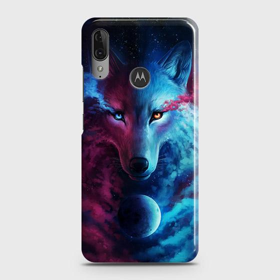 Motorola Moto E6 Plus Cover Infinity Wolf Trendy Printed Hard