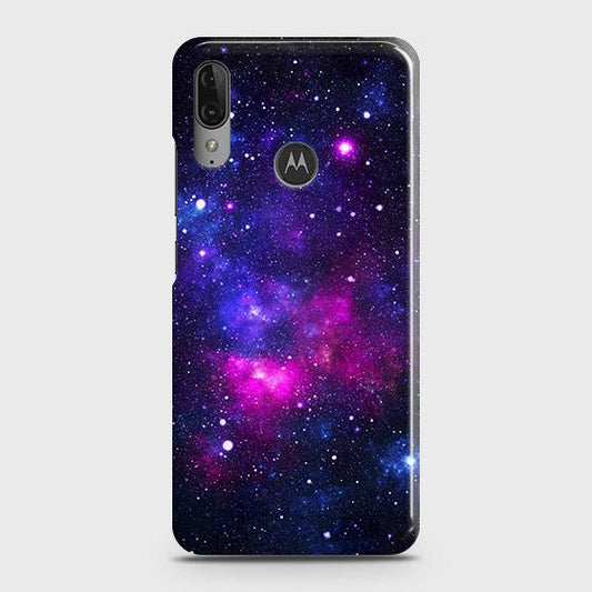 Motorola Moto E6 Plus Cover - Dark Galaxy Stars Modern Printed Hard Case with Life Time Colors Guarantee
