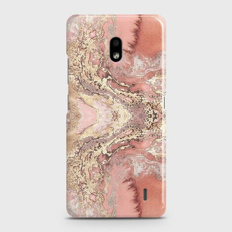 Nokia 2.2 Cover - Trendy Chic Rose Gold Marble Printed Hard Case with Life Time Colors Guarantee ( Fast Delivery )