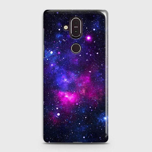 Nokia 8.1 Cover - Dark Galaxy Stars Modern Printed Hard Case with Life Time Colors Guarantee