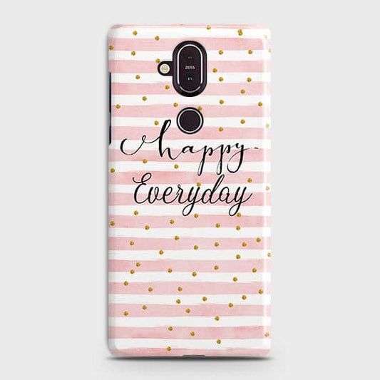 Nokia 8.1 Cover - Trendy Happy Everyday Printed Hard Case with Life Time Colors Guarantee
