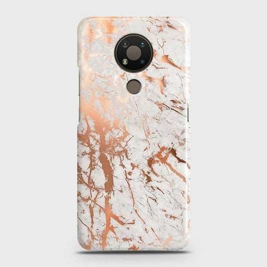 Nokia 3.4 Cover - In Chic Rose Gold Chrome Style Printed Hard Case with Life Time Colors Guarantee