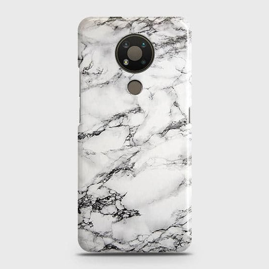 Nokia 3.4 Cover - Matte Finish - Trendy Mysterious White Marble Printed Hard Case with Life Time Colors Guarantee