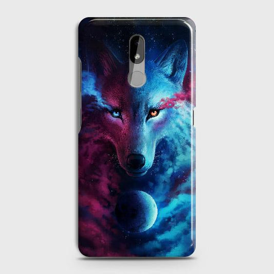 Nokia 3.2 Cover - Infinity Wolf Trendy Printed Hard Case with Life Time Colors Guarantee ( Fast Delivery )