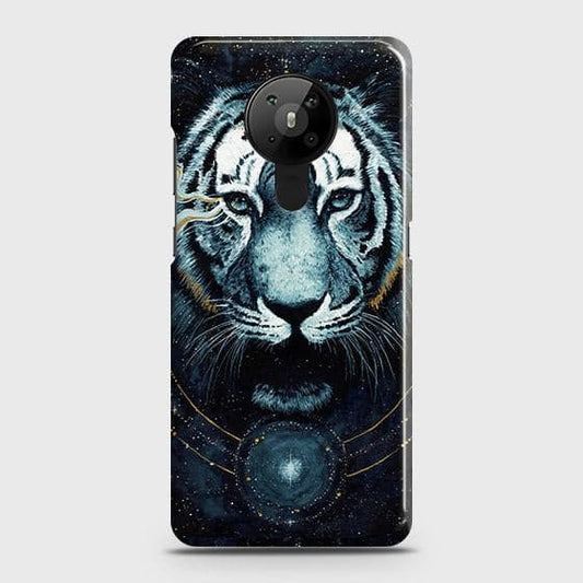 Nokia 5.3 Cover - Vintage Galaxy Tiger Printed Hard Case with Life Time Colors Guarantee