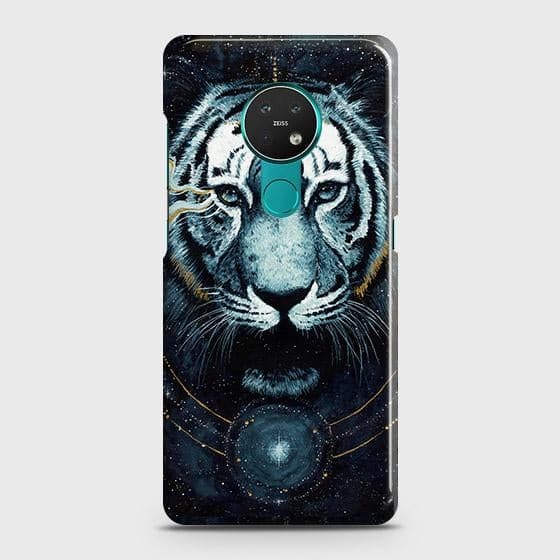 Nokia Cover Vintage Galaxy Tiger Printed Hard Case with Life
