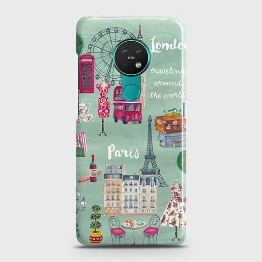 Nokia 6.2 Cover - Matte Finish - London, Paris, New York ModernPrinted Hard Case with Life Time Colors Guarantee