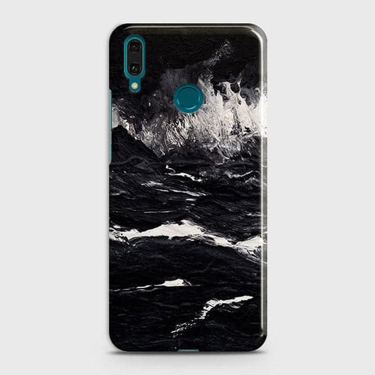 Huawei Nova 3i / P Smart Plus Cover - Black Ocean Marble Trendy Printed Hard Case with Life Time Colors Guarantee