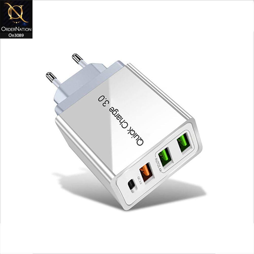 SLS-B09 - Qualcomm 3.0 Quick 18 Watts Wall Charger With 3 Usb Ports Fo ...