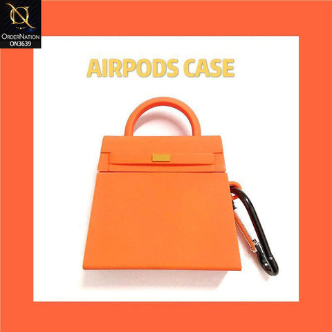 Apple Airpods 3rd Gen 2021 Cover - Orange - New Girlish Handbag Soft Silicone Airpods Case