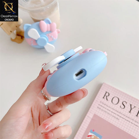 Apple Airpods 3rd Gen 2021 Cover - Blue - New Trending 3D Cartoon Fan Soft Silicone Airpods Case