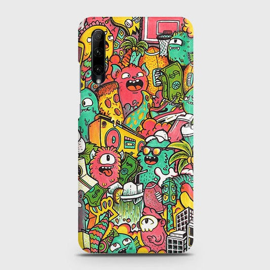 Honor 30i Cover - Matte Finish - Candy Colors Trendy Sticker Collage Printed Hard Case with Life Time Colors Guarantee