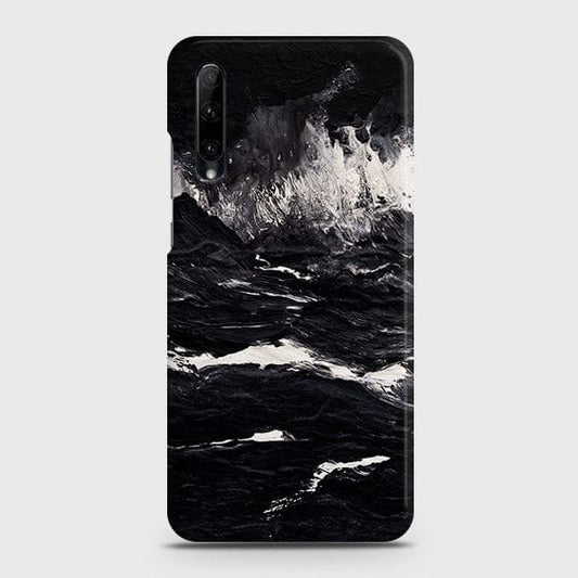 Honor 30i Cover - Matte Finish - Black Ocean Marble Trendy Printed Hard Case with Life Time Colors Guarantee