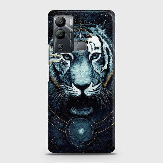 Infinix Hot 12i Cover - Vintage Galaxy Tiger Printed Hard Case with Life Time Colors Guarantee