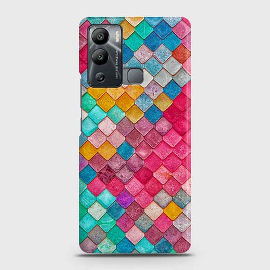 Infinix Hot 12i Cover - Chic Colorful Mermaid Printed Hard Case with Life Time Colors Guarantee