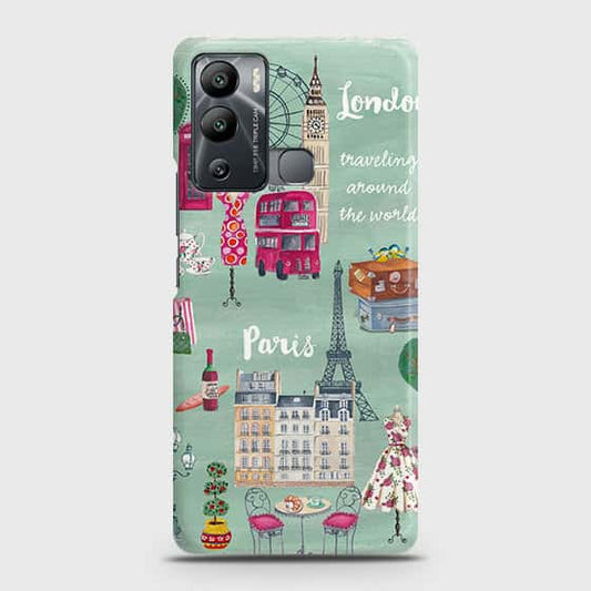Infinix Hot 12i Cover - London, Paris, New York ModernPrinted Hard Case with Life Time Colors Guarantee