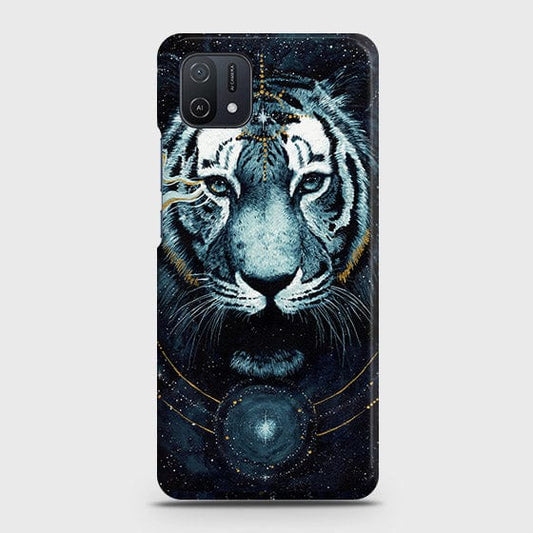 Oppo A16K Cover - Vintage Galaxy Tiger Printed Hard Case with Life Time Colors Guarantee