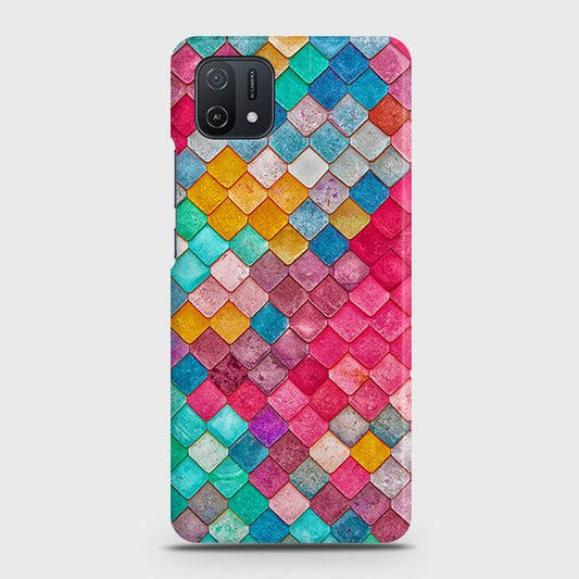 Oppo A16K Cover - Chic Colorful Mermaid Printed Hard Case with Life Time Colors Guarantee