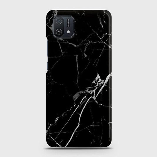 Oppo A16K Cover - Black Modern Classic Marble Printed Hard Case with Life Time Colors Guarantee