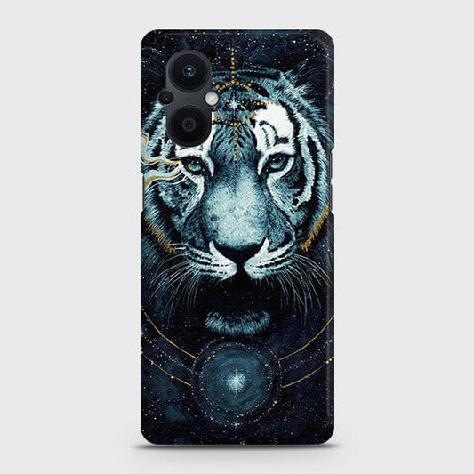 Oppo F21 Pro 5G Cover - Vintage Galaxy Tiger Printed Hard Case with Life Time Colors Guarantee