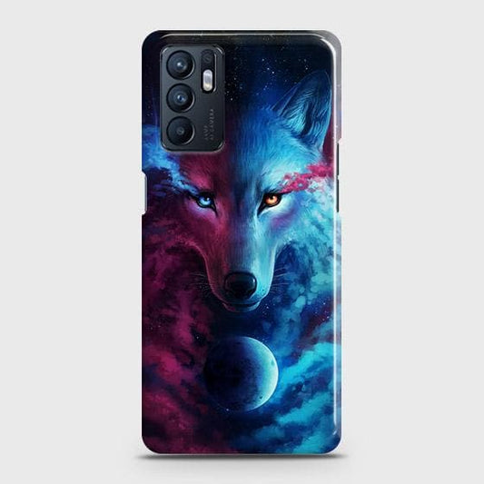 Oppo Reno 6 4G Cover - Infinity Wolf Trendy Printed Hard Case with Life Time Colors Guarantee