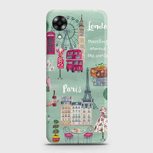 Oppo A17k Cover - London, Paris, New York ModernPrinted Hard Case with Life Time Colors Guarantee