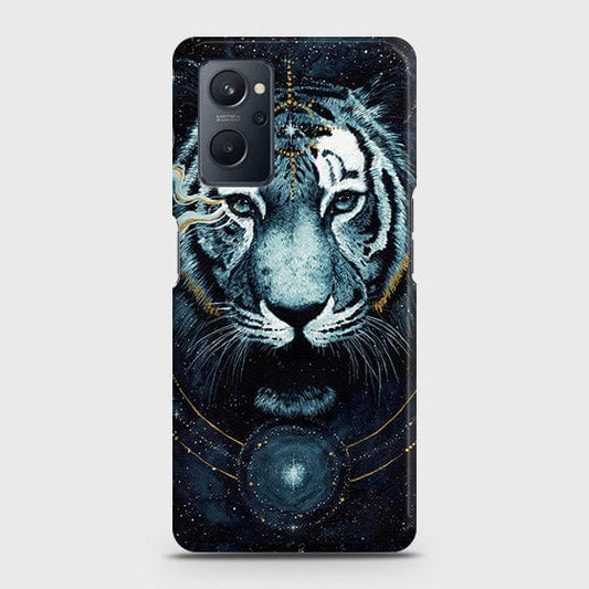Realme 9i Cover - Vintage Galaxy Tiger Printed Hard Case with Life Time Colors Guarantee