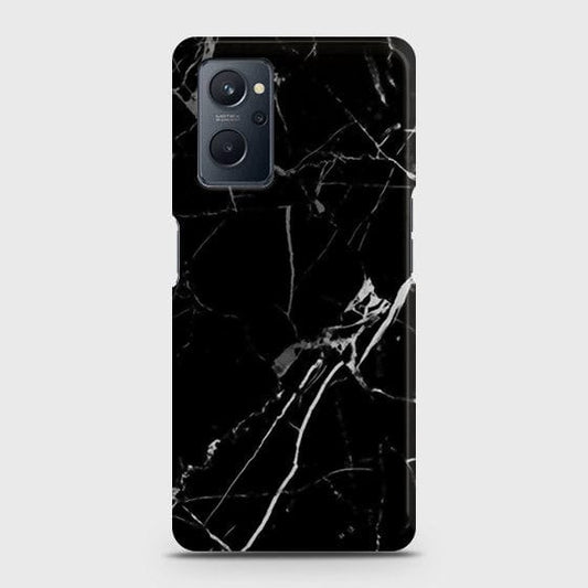 Realme 9i Cover - Black Modern Classic Marble Printed Hard Case with Life Time Colors Guarantee
